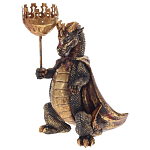 Подсвечник в виде дракона Dragon candlestick Green Gold Brown L or R варинант исполнения - 9 | Loft Concept в Костроме