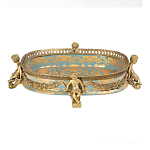 Чаша с орнаментом на ножках в виде бронзовых ангелов Eden Garden варинант исполнения - 1 | Loft Concept в Костроме