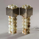 Настольная лампа с основанием из 24 выточенных сферических камней Through Stone варинант исполнения - 3 | Loft Concept в Костроме