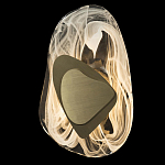 Бра овальное из стекла с золотым элементом Flow Texture  варинант исполнения - 1 | Loft Concept в Костроме