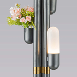 Торшер светодиодный с серым металлическим каркасом Generosity варинант исполнения - 3 | Loft Concept в Костроме