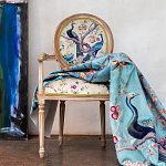 Полукресло из массива бука бежевое с изображением птиц и цветов Beige Green Chinoiserie Garden Chair варинант исполнения - 6 | Loft Concept в Костроме