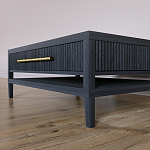 Кофейный стол Primo с двумя ящиками Черный дуб варинант исполнения - 6 | Loft Concept в Костроме