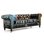 Диван в Лофт Честерфильд граффити из винтажной кожи GRAFFITI PARA Chesterfield варинант исполнения - 2 | Loft Concept в Костроме