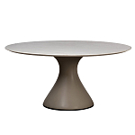 Стол обеденный круглый мраморный на бежевом основании Valedmir варинант исполнения - 1 | Loft Concept в Костроме