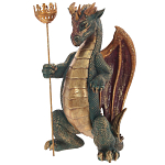 Подсвечник в виде дракона Dragon candlestick Green Brown варинант исполнения - 2 | Loft Concept в Костроме