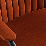 Кресло бархатное с подлокотниками на металлическом каркасе Oriel Retro Armchair варинант исполнения - 5 | Loft Concept в Костроме