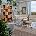 Приставной столик из массива манго Tom-tom Grey варинант исполнения - 4 | Loft Concept в Костроме