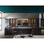 Кухонный гарнитур из дерева и камня с раздвижными дверцами OPERATING COLUMN 2.0 Dada Engenereed Kitchen варинант исполнения - 5 | Loft Concept в Костроме