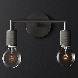Бра Utilitaire Double Sconce Black