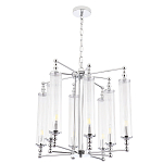 Люстра с 8-ю прозрачными цилиндрическими плафонами Jeanette варинант исполнения - 4 | Loft Concept в Костроме