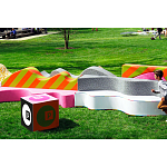 Дизайнерский модульный диван волнистой формы с цветным принтом Poltronova Superonda Sofa варинант исполнения - 36 | Loft Concept в Костроме