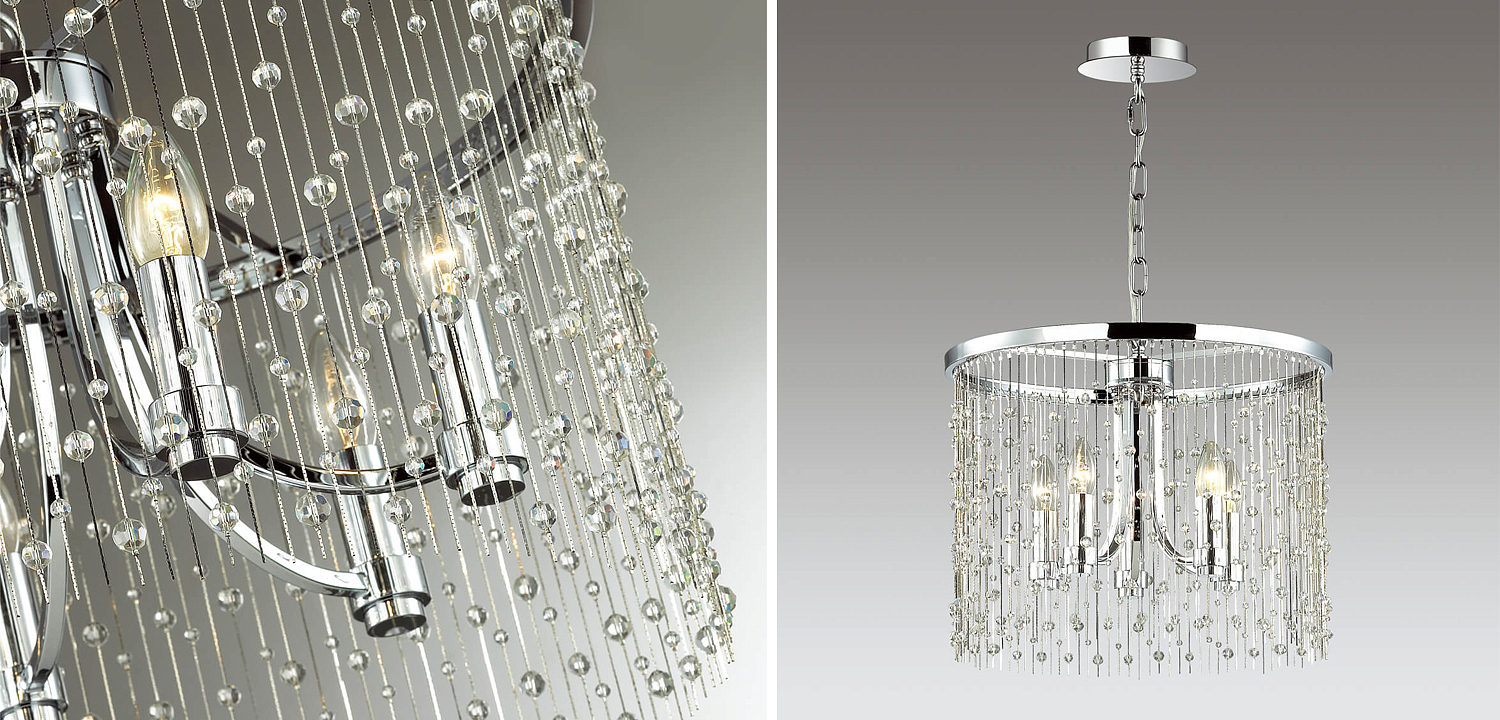 Люстра Hailstorm Rain Chandelier chrome Люстра Hailstorm Rain Chandelier chrome - Loft-Concept в Костроме
