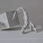 Скульптура «Окаменелый рост», Белый объект варинант исполнения - 2 | Loft Concept в Костроме