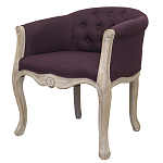 Кресло низкое в стиле прованс Louis French Armchair violet flax варинант исполнения - 2 | Loft Concept в Костроме