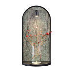 Настенный светильник зеленого цвета с черной рамкой овальной формы с полкой Herbarium  варинант исполнения - 6 | Loft Concept в Костроме