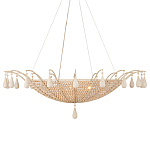 Люстра из деревянных бусин с подвесками в виде капель Wooden Beads варинант исполнения - 5 | Loft Concept в Костроме