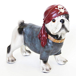 Статуэтка собака в бандане Fashionable Dogs Pirate варинант исполнения - 1 | Loft Concept в Костроме