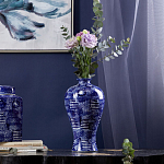 Ваза из фарфора сине-белого цвета Blue & White Ornament  варинант исполнения - 5 | Loft Concept в Костроме
