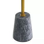 Кофейный столик круглый из мрамора серый Reliable Foundation варинант исполнения - 4 | Loft Concept в Костроме