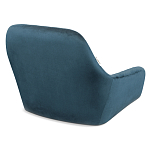 Барный стул со спинкой и подлокотниками на 4-х металлических ножках Douglas Rhombus Синий Велюр варинант исполнения - 3 | Loft Concept в Костроме