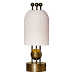 Настольная лампа в виде фонаря с белым фактурным абажуром Echoes of Light варинант исполнения - 1 | Loft Concept в Костроме