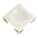 Подставка под шар квадратная из натурального камня Мрамор на ножках Natural Stone Sphere Stands варинант исполнения - 1 | Loft Concept в Костроме