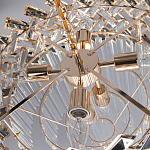 Люстра многоярусная с переплетенными металлическими элементами черного и золотого цвета и прозрачными хрустальными подвесками Empire Chandelier Crystal варинант исполнения - 10 | Loft Concept в Костроме