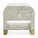 Тумбочка прикроватная с ящиком Tofino White Bone Inlay  Bedside Cabinet   варинант исполнения - 1 | Loft Concept в Костроме