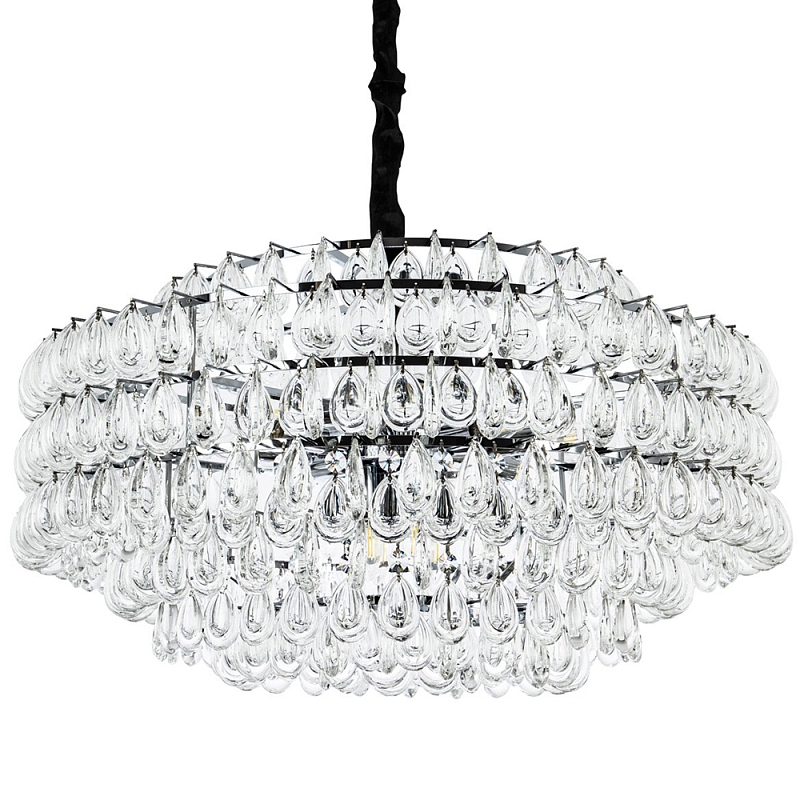Люстра с хрустальными подвесками в виде капель Antoine Crystal Drops Chrome Chandelier 16 Хром Прозрачное Стекло Люстра с хрустальными подвесками в виде капель Antoine Crystal Drops Chrome Chandelier 16 Хром Прозрачное Стекло в Костроме | Loft Concept