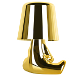 Настольная лампа фигурная золотого цвета с гладким абажуром Высота 16 см Sophia варинант исполнения - 4 | Loft Concept в Костроме