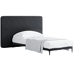 Кровать с большим мягким изголовьем Unity Grey Bed варинант исполнения - 7 | Loft Concept в Костроме