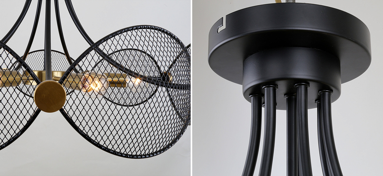 Черная люстра с латунными вставками Mosquitoes Caster Черная люстра с латунными вставками Mosquitoes Caster - Loft-Concept в Костроме