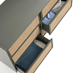 Комод с 6-ю ящиками из плетеного ротанга Remi Green Wicker Furniture варинант исполнения - 3 | Loft Concept в Костроме