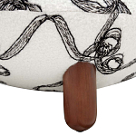 Кресло без подлокотников на деревянных ножках белое с вышивкой Sharp Armchair варинант исполнения - 4 | Loft Concept в Костроме