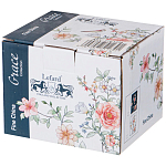 Кружка фарфоровая синяя с цветочным принтом 470 мл Flower Porcelain Collection варинант исполнения - 2 | Loft Concept в Костроме