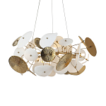 Люстра с белыми и золотистыми цветами Dahlia Flowers Lamp варинант исполнения - 2 | Loft Concept в Костроме