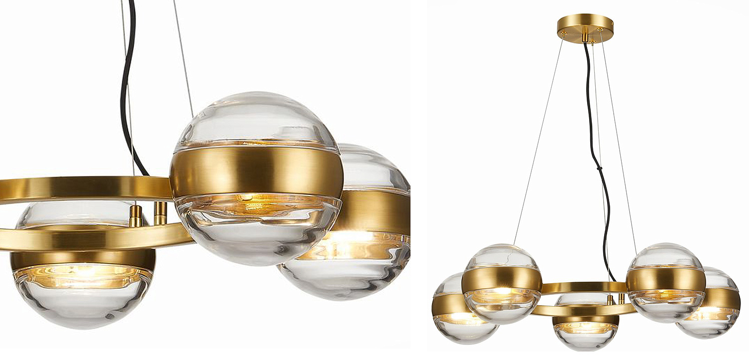 Люстра Leandra Chandelier 5 Balls Люстра Leandra Chandelier 5 Balls - Loft-Concept в Костроме