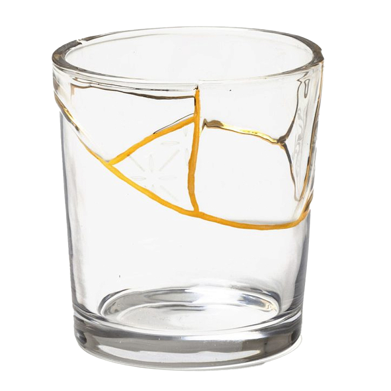 Стакан Seletti Kintsugi Прозрачное Стекло Золотой Стакан Seletti Kintsugi Прозрачное Стекло Золотой в Костроме | Loft Concept