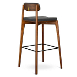 Барный стул из массива ясеня с обивкой из рогожки Elegant Ash варинант исполнения - 4 | Loft Concept в Костроме