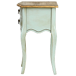 Прикроватная тумба из массива березы светло-бирюзовая Montmartre Provence Bedside Table варинант исполнения - 5 | Loft Concept в Костроме