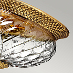 Потолочный светильник цвета латунь с прозрачным рифленым плафоном в форме чаши Hinkley варинант исполнения - 2 | Loft Concept в Костроме