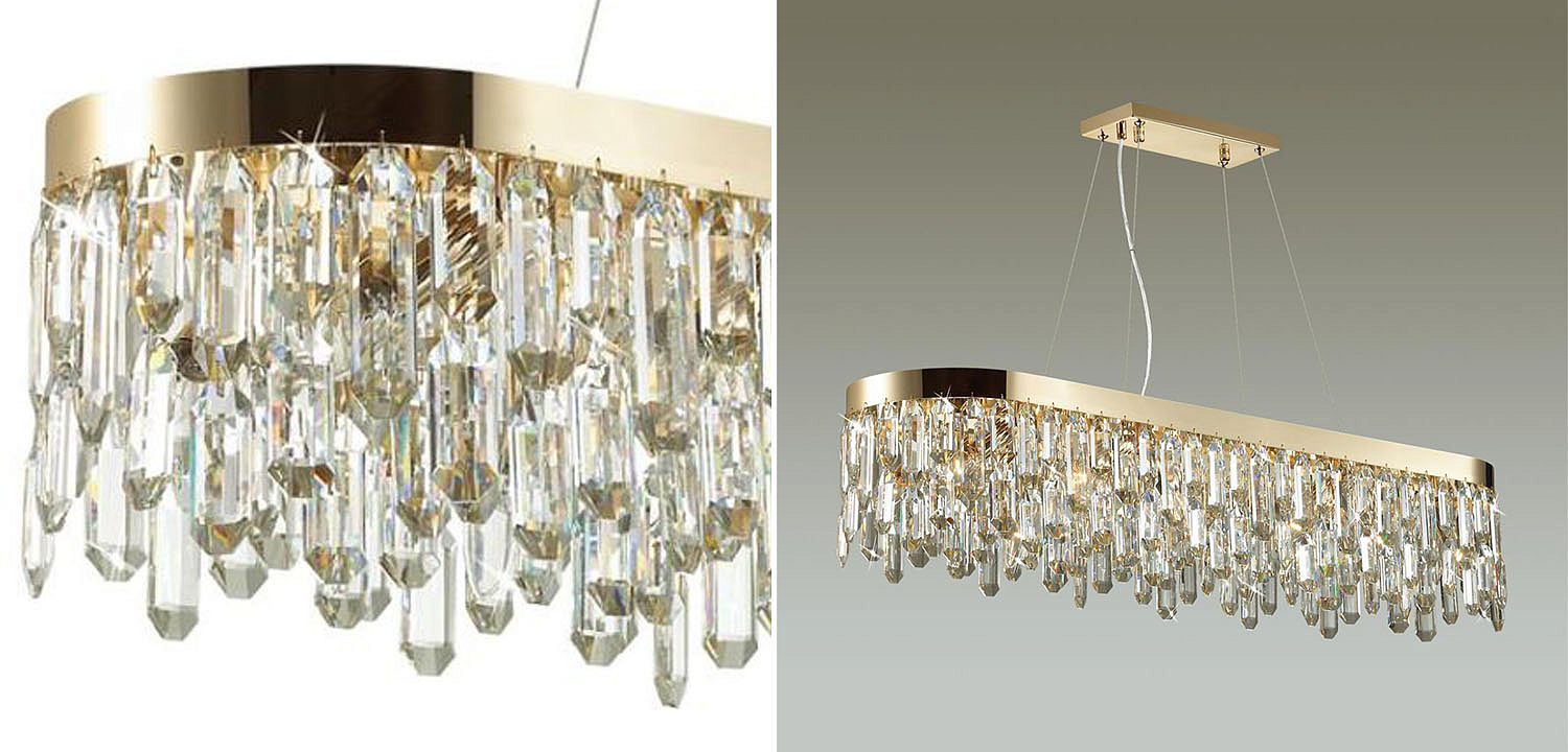 Люстра Crystal Polyhedrons Linear Gold Люстра Crystal Polyhedrons Linear Gold - Loft-Concept в Костроме