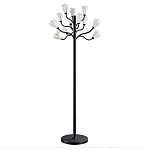 Торшер с плафонами из белых фарфоровых цветов на изогнутых ветвях Floralis варинант исполнения - 1 | Loft Concept в Костроме