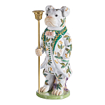 Подсвечник в виде собачки из фарфора с бронзовыми элементами Eden Garden варинант исполнения - 2 | Loft Concept в Костроме