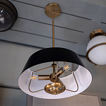 Подвесной светильник с конусовидным металлическим абажуром черного цвета Kichler варинант исполнения - 9 | Loft Concept в Костроме