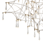 Потолочный светильник с тонким металлическим каркасом цвета хром Quasar варинант исполнения - 3 | Loft Concept в Костроме