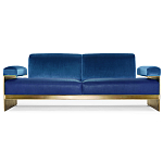 Эксклюзивный Диван в стиле Арт-деко Phoenix с элегантными латунными элементами  варинант исполнения - 4 | Loft Concept в Костроме