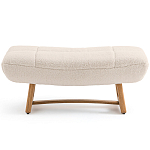 Оттоманка с обивкой букле Lino White Boucle Ottoman варинант исполнения - 2 | Loft Concept в Костроме