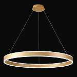 Люстра подвесная светодионая кольцевая золотого цвета Ring Horizontal варинант исполнения - 2 | Loft Concept в Костроме